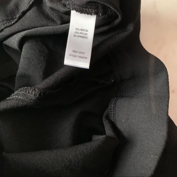 Counterparts Black Gold Button Pull On Office Wear Work Pant Legging Slack Sz 6P - Picture 8 of 8